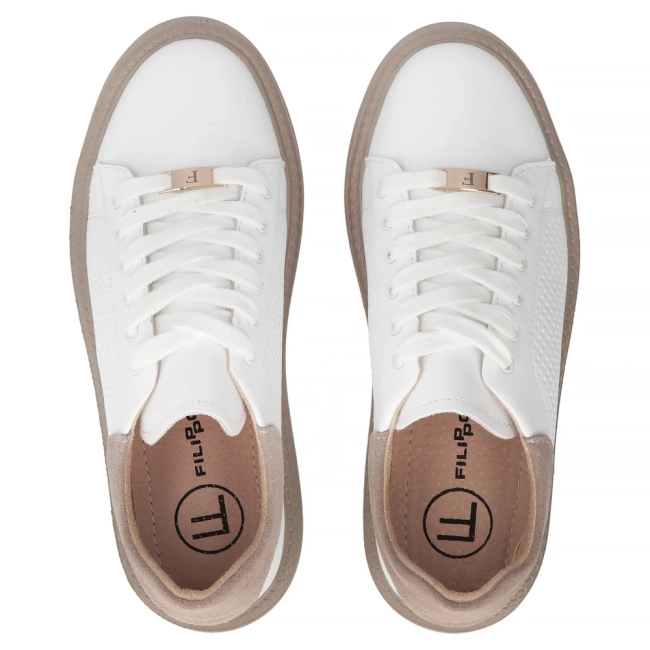 Leather sneakers Filippo DP7502/26 WH white