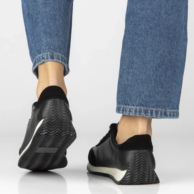 Leather sneakers Filippo DP7979/26 BK black