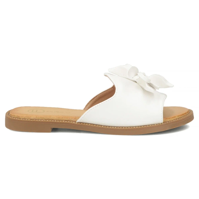 Klapki Filippo DK7898/26 WH białe