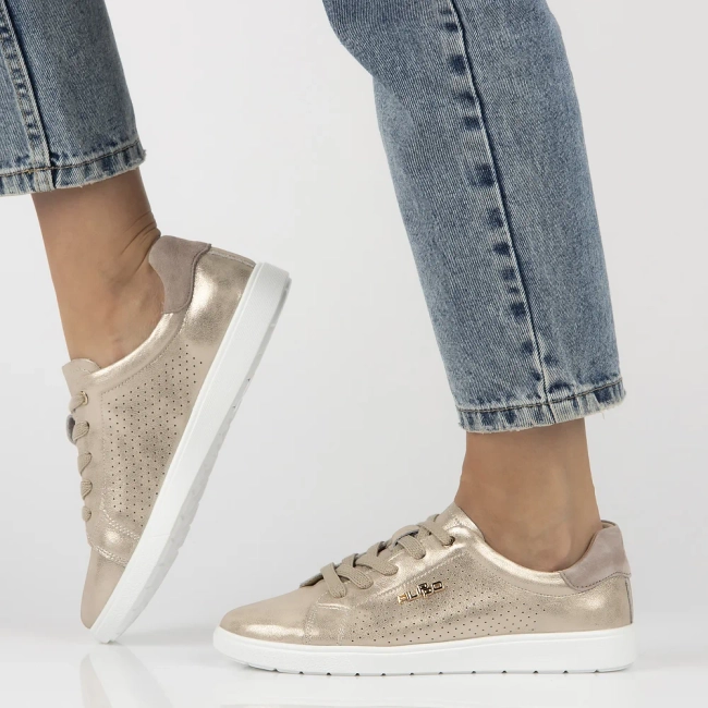Leather sneakers Filippo DP6738/25 GO gold
