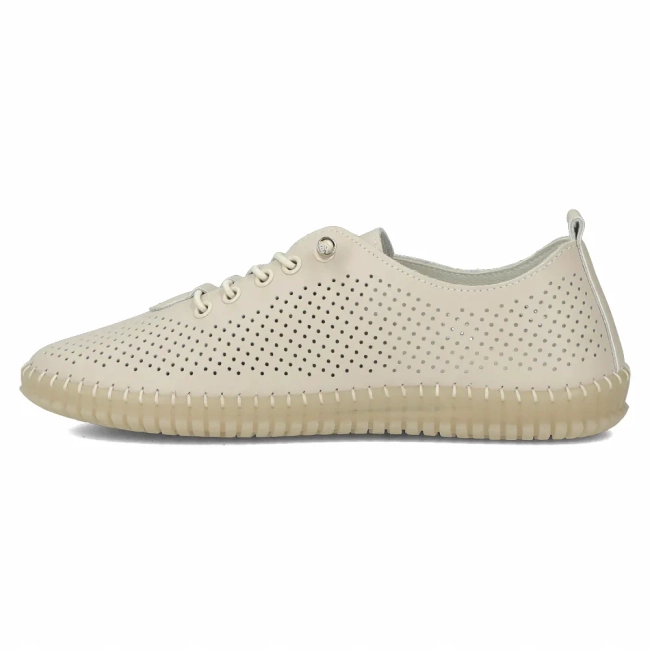 Skórzane półbuty Filippo DP6140/24 BE beżowe