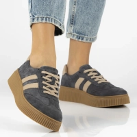 Skórzane sneakersy Filippo DP6776/25 GR BE szare