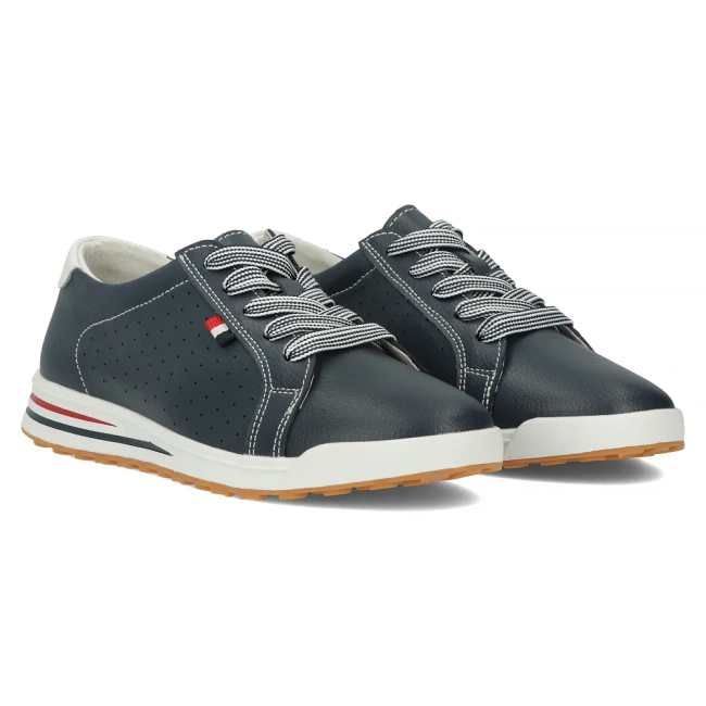 Skórzane półbuty Filippo DP3509/24 NV granatowe