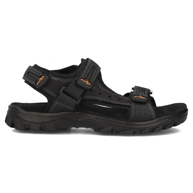Leather Sandals Filippo MS7038/25 BK black