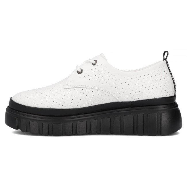 Leather sneakers Filippo DP6846/25 WH BK white