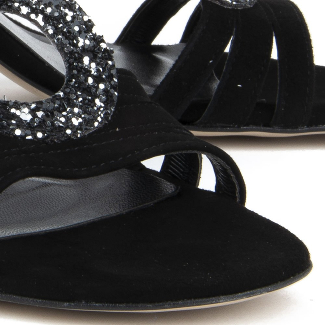 Sandały Filippo 1453 czarny zamsz