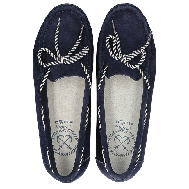 Leather shoes Filippo DP1403/20 NV navy blue