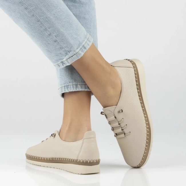 Leather shoes Filippo DP7542/26 BE beige