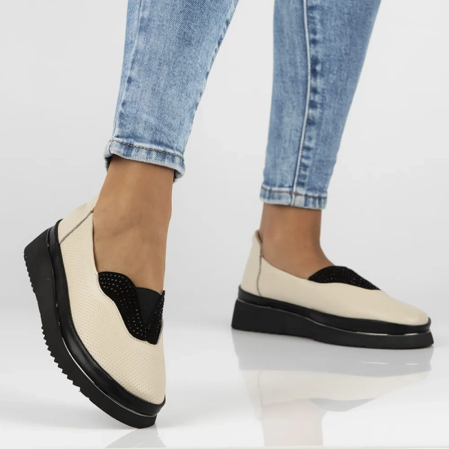 Leather shoes Filippo DP7000/25 BE beige