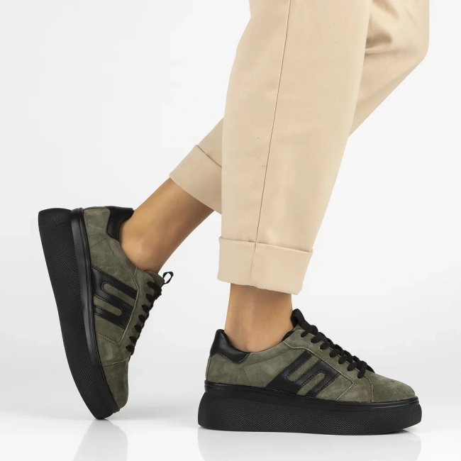 Leather sneakers Filippo DP7175/25 KH khaki