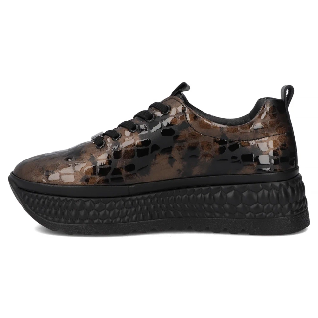 Skórzane sneakersy Filippo DP7284/25 BR brązowe