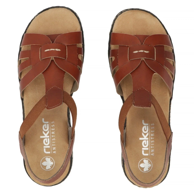Sandals Rieker 62918-22 brown