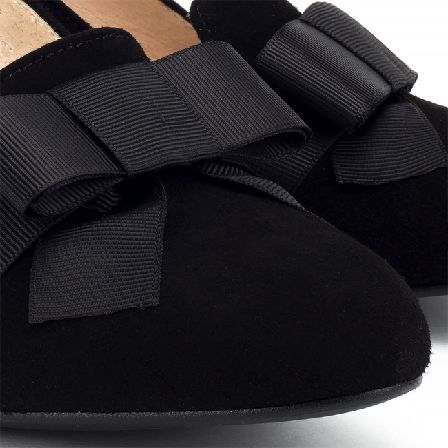 Mokasyny Filippo 3128 Czarny Zamsz