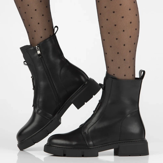 Leather ankle boots Filippo DBT6524/25 BK black