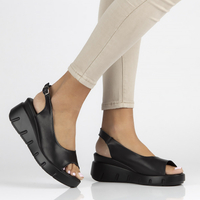 Leather sandals Filippo DS3595/22 BK black