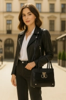 Black shoulderbag croco chick