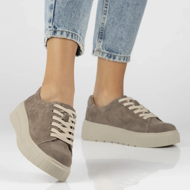 Leather shoes Filippo DP6454/24 TP taupe