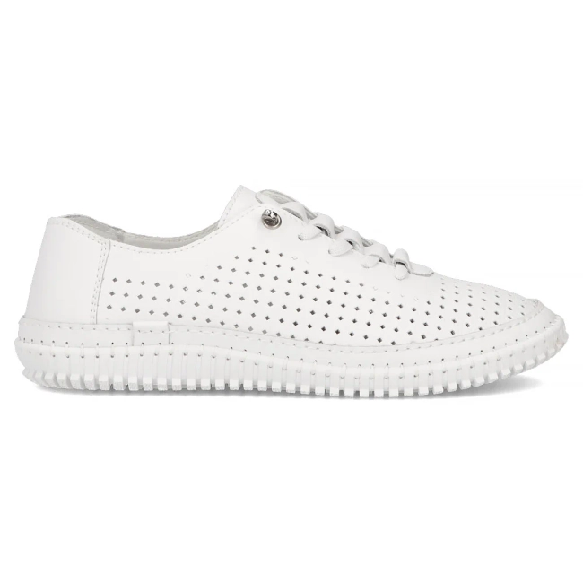 Skórzane półbuty Filippo DP6837/25 WH białe