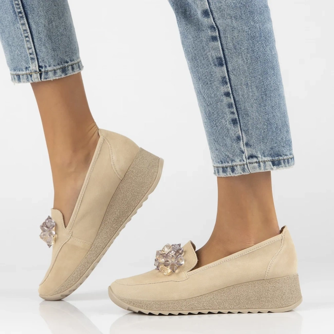 Leather shoes Filippo DP4563/24 BE beige