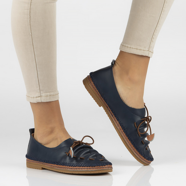 Leather shoes Filippo DP2058/21 NV navy blue