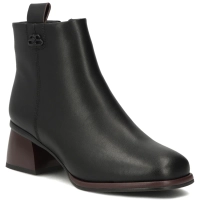 Leather heeled ankle boots Filippo DBT8125/26 BK BG black