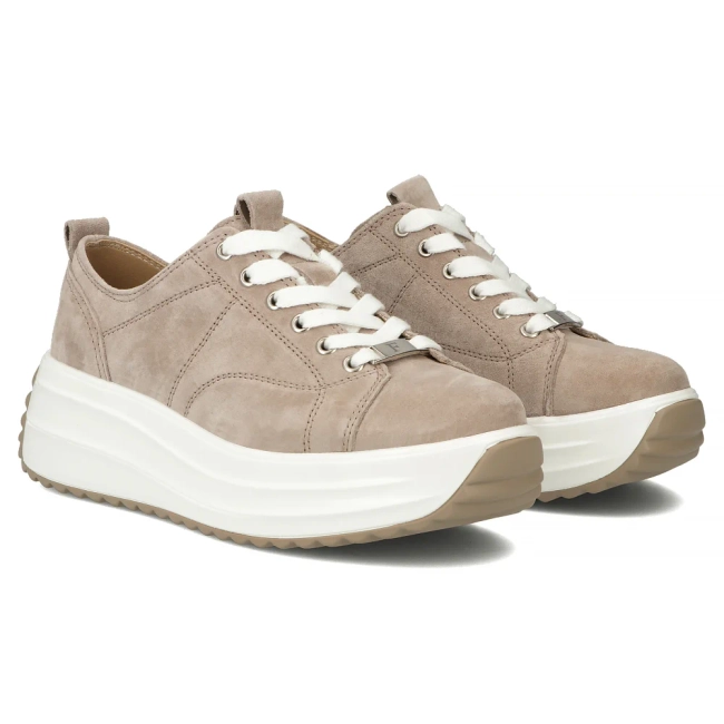 Skórzane sneakersy Filippo DP6795/25 BE beżowe