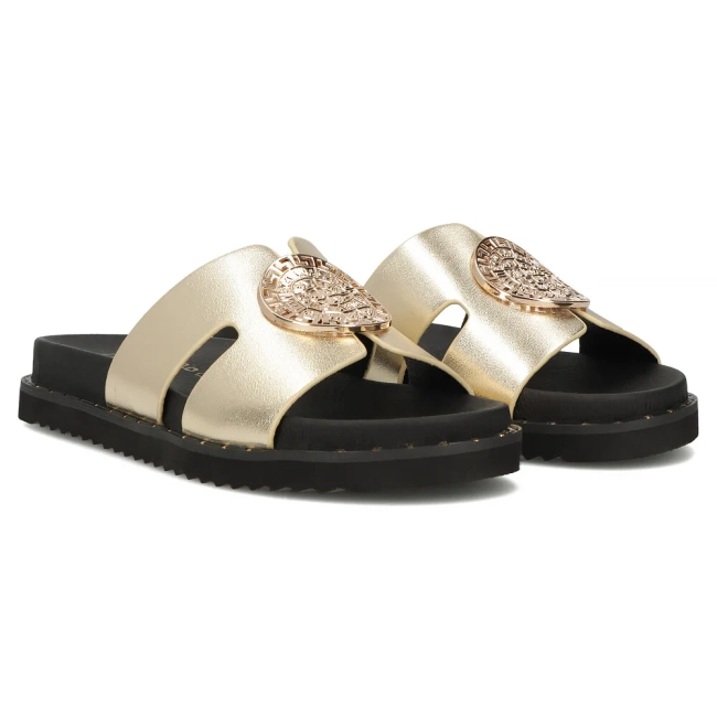 Leather flip-flops Filippo DK7050/25 GO gold