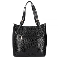 Czarna torebka shopper black croco