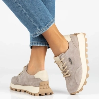 Leather sneakers Filippo DP7498/26 BE beige