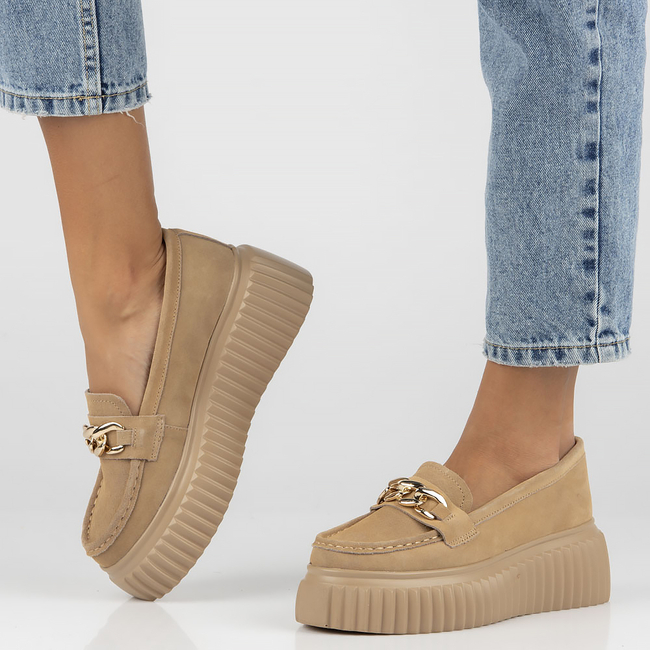 Leather shoes Filippo DP4450/23 BE beige