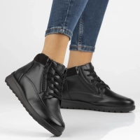 Skórzane botki Filippo DBT6629/24 BK czarne