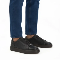 Skórzane sneakersy Filippo MP7929/26 BK czarne