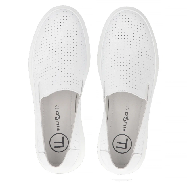 Leather shoes Filippo DP6752/25 WH white