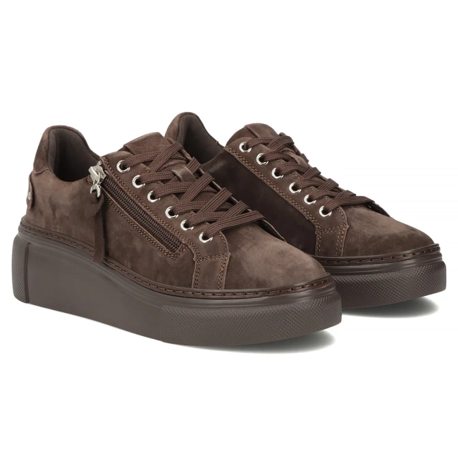 Leather sneakers Filippo DP7653/26 D BR brown