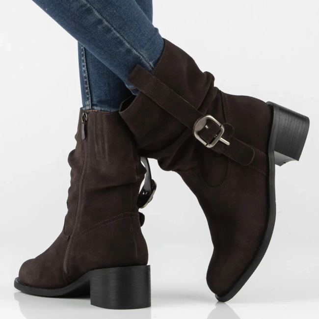 Leather heeled ankle boots Filippo DBT8179/26 D BR brown