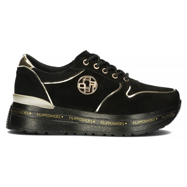 Leather Sneakers Filippo DP3588/22 BK black