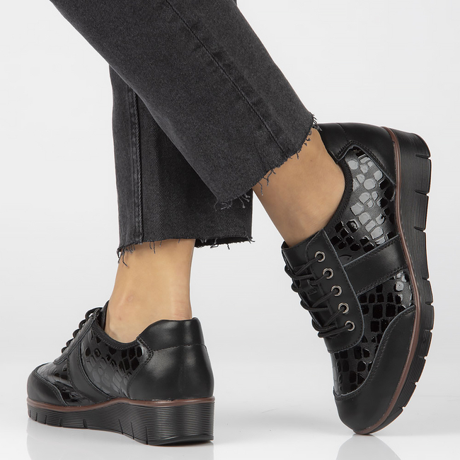 Leather shoes Filippo DP028/22 BK CR black