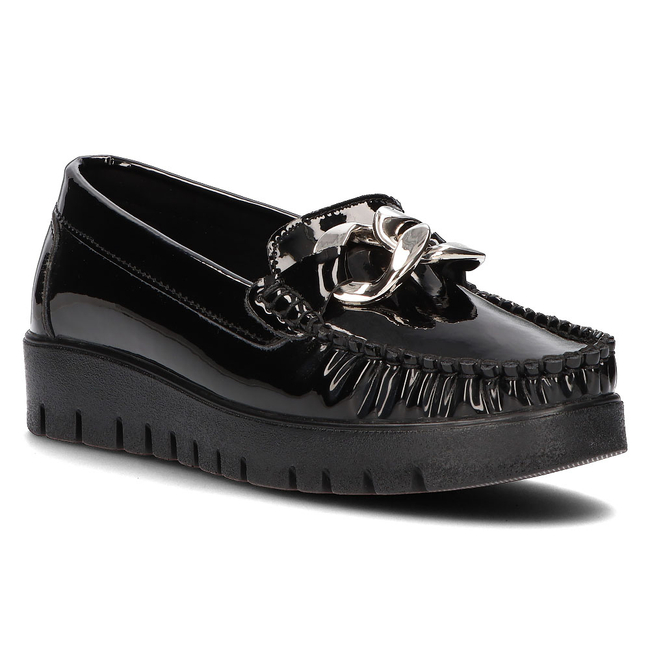 Leather shoes DP3334/21 BK black