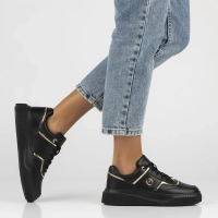 Skórzane sneakersy Filippo DP6727/25 BK czarne