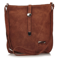 Handbag Toscanio Suede Messenger Bag A88 brown