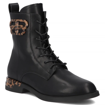 Skórzane botki Filippo DBT7206/25 BK czarne
