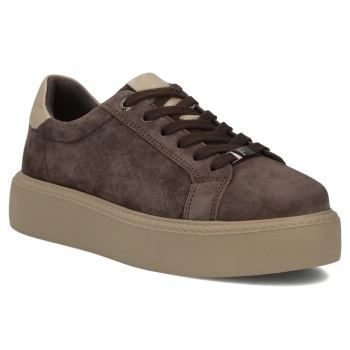 Skórzane sneakersy Filippo DP6119/26 BR BE brązowe