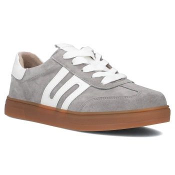 Skórzane sneakersy Filippo DP6742/25 GR szare
