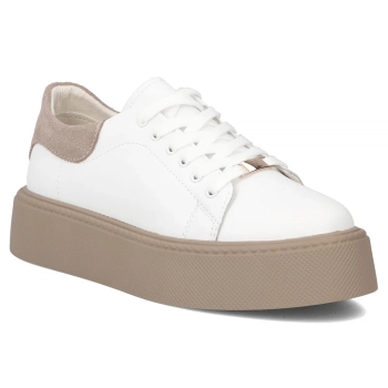 Skórzane sneakersy Filippo DP6119/25 WH białe