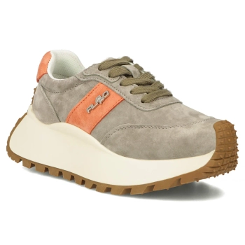 Skórzane sneakersy Filippo DP6785/25 KH OR khaki