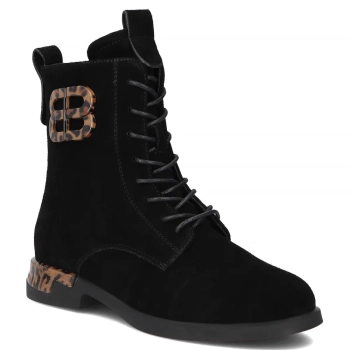 Skórzane botki Filippo DBT7232/25 BK czarne