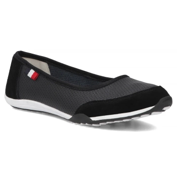 Skórzane baleriny Filippo DP142/26 BK czarne