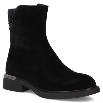 Skórzane botki Filippo DBT7180/25 BK czarne