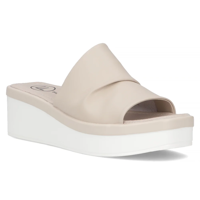 Skórzane klapki Filippo DK6147/24 BE beżowe