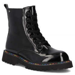 Skórzane botki typu workery Filippo DBT7428/25 BK L czarne